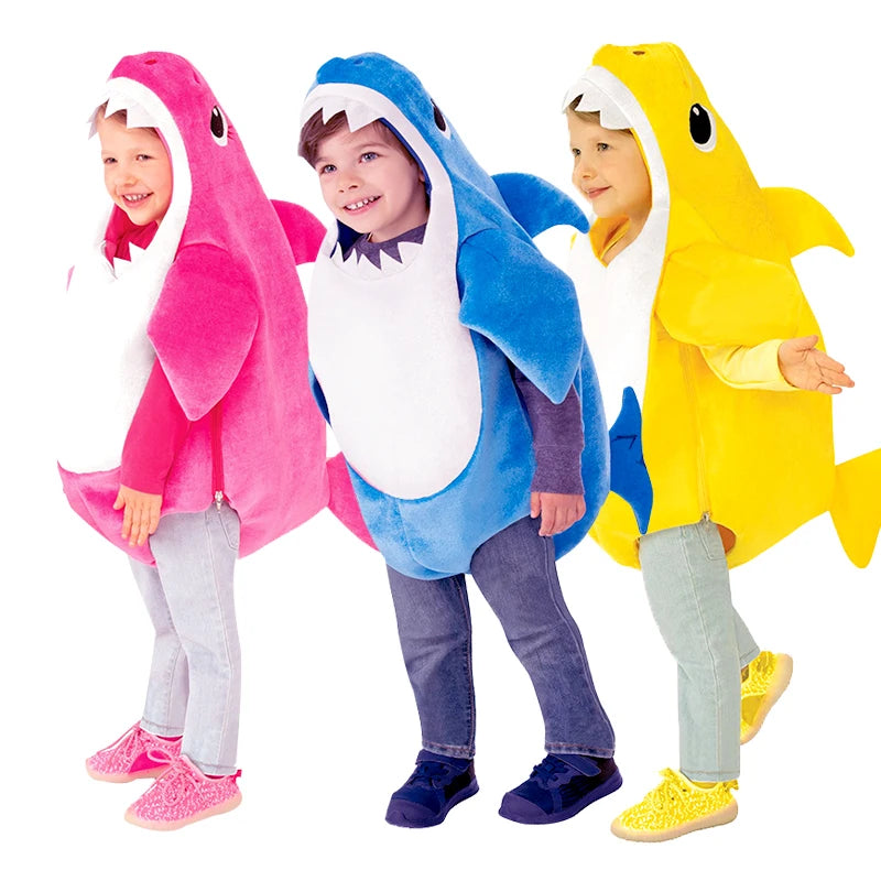 New Arrival Child Unisex Toddler Family Shark Cosplay Costume Halloween Carnival Party For Kids Costumes 3 Colors Avaiable - Seprincess