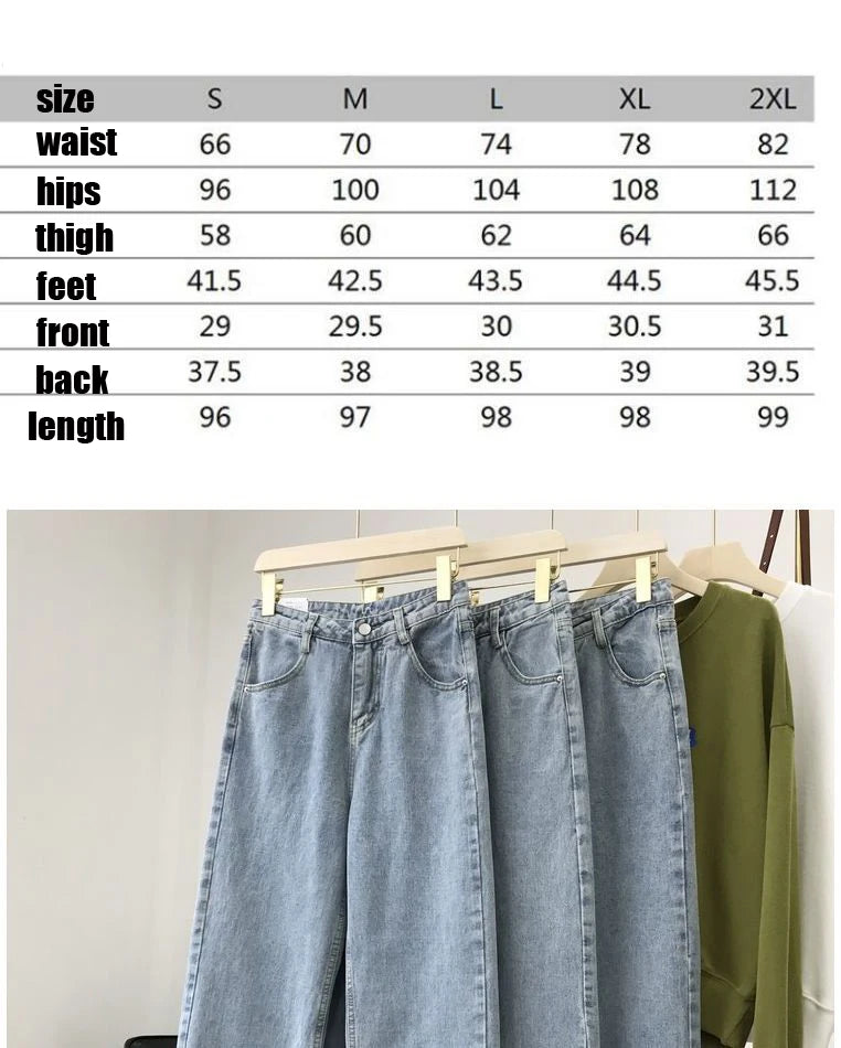 streetwear high waist women's fashion jeans woman girls women wide leg pants trousers female jean femme denim bagge mom jeans