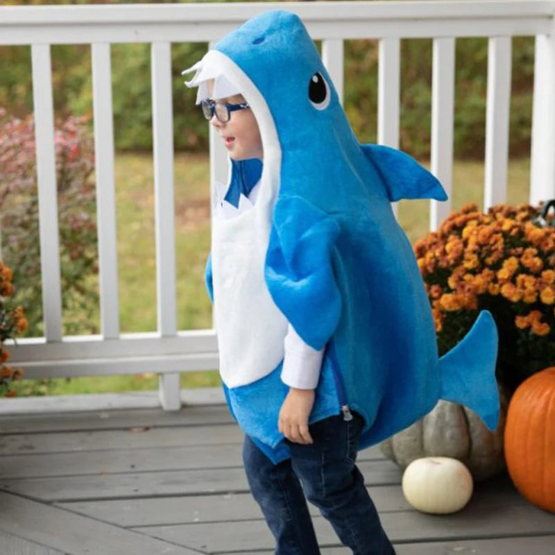 New Arrival Child Unisex Toddler Family Shark Cosplay Costume Halloween Carnival Party For Kids Costumes 3 Colors Avaiable - Seprincess