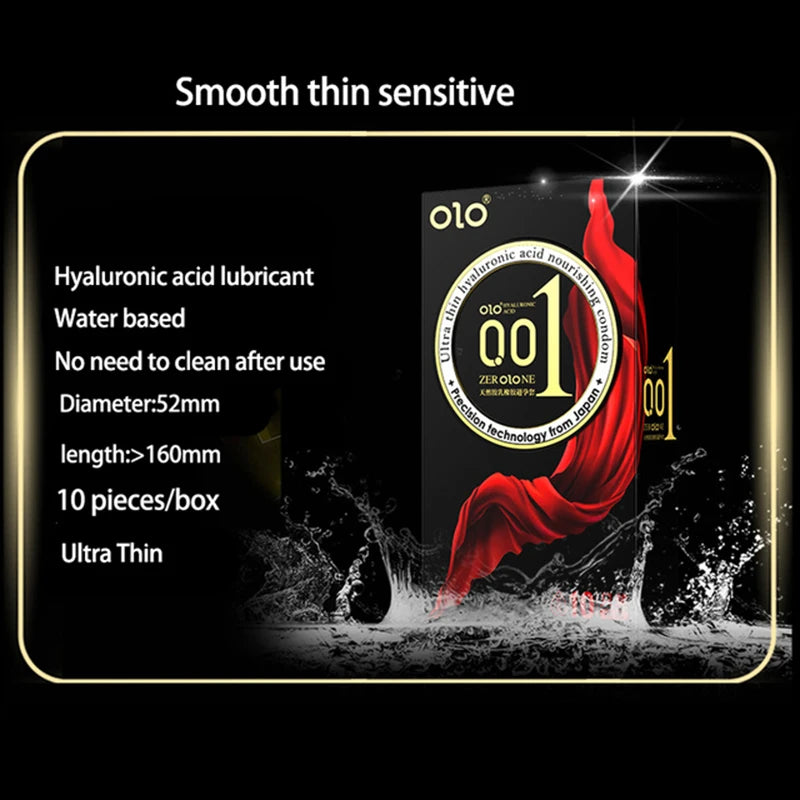 10pcs Olo Condom Hyaluronic Acid Safety Granules Thread 001 Adult Products Stimulation Safe And Comfortable Sex Products - Seprincess