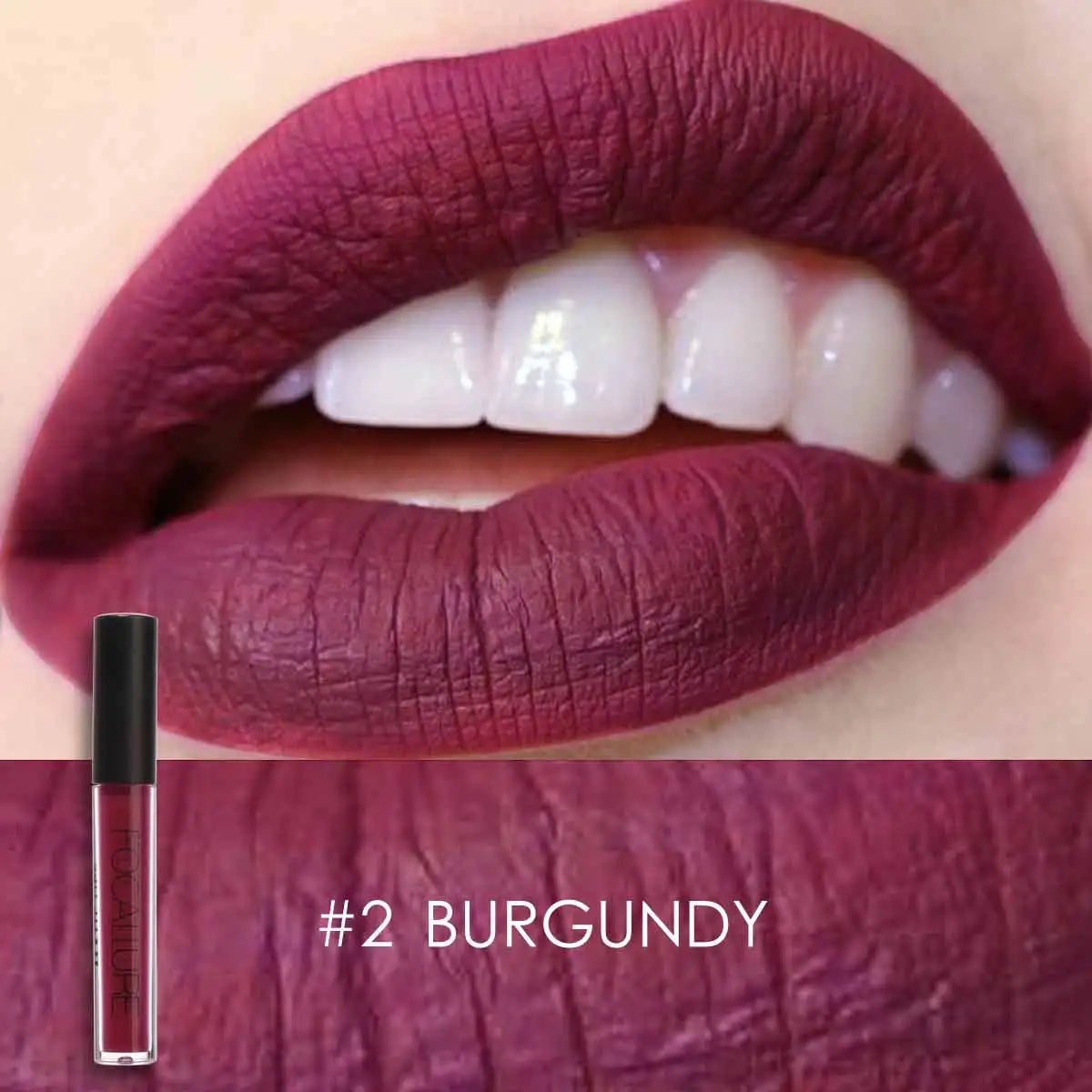 FOCALLURE Waterproof Liquid Lipstick Batom Red Velvet Lip Tint Brown Nude Matte Colourful Lipstick Makeup Cosmetics Maquiagem - Seprincess