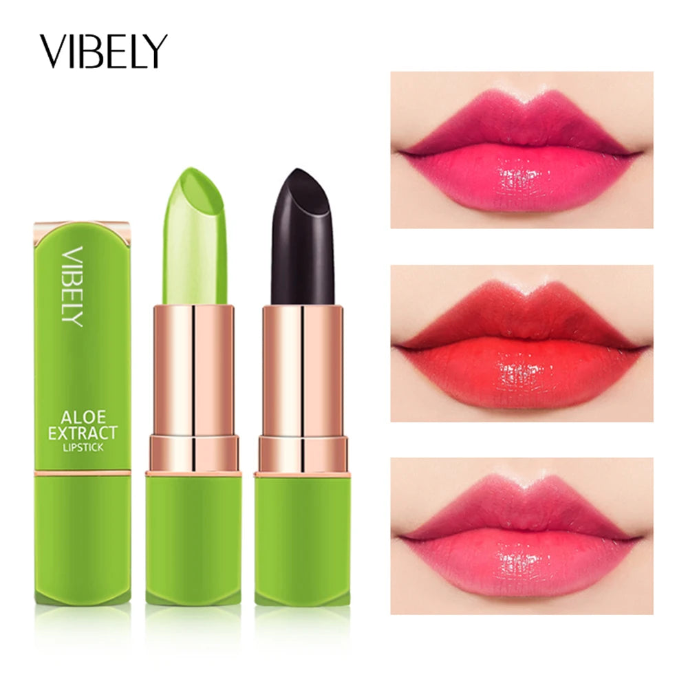 VIBELY New 7 Color Color Mood Changing Lip Balm Natural Aloe Vera Lipstick Long Lasting Moisturizing Makeup Cosmetics for Women - Seprincess