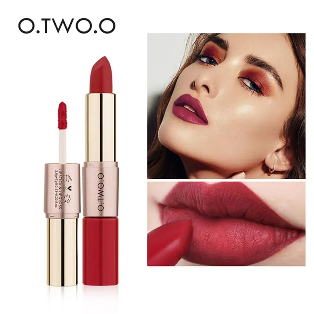 O.TWO.O 12 Colors Makeup Lipstick Lip Gloss Sexy Red Lip Stick Waterproof Moisture Lips Cosmetics Matte Lipsticks - Seprincess