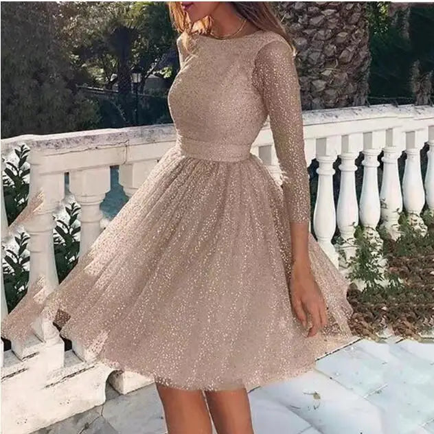 Women Sling Cross Wedding O-Neck Elegant Party Evening Slim Hollow Lace Dress Dropshipping Winter 2022 Fashion Work clothes - Seprincess