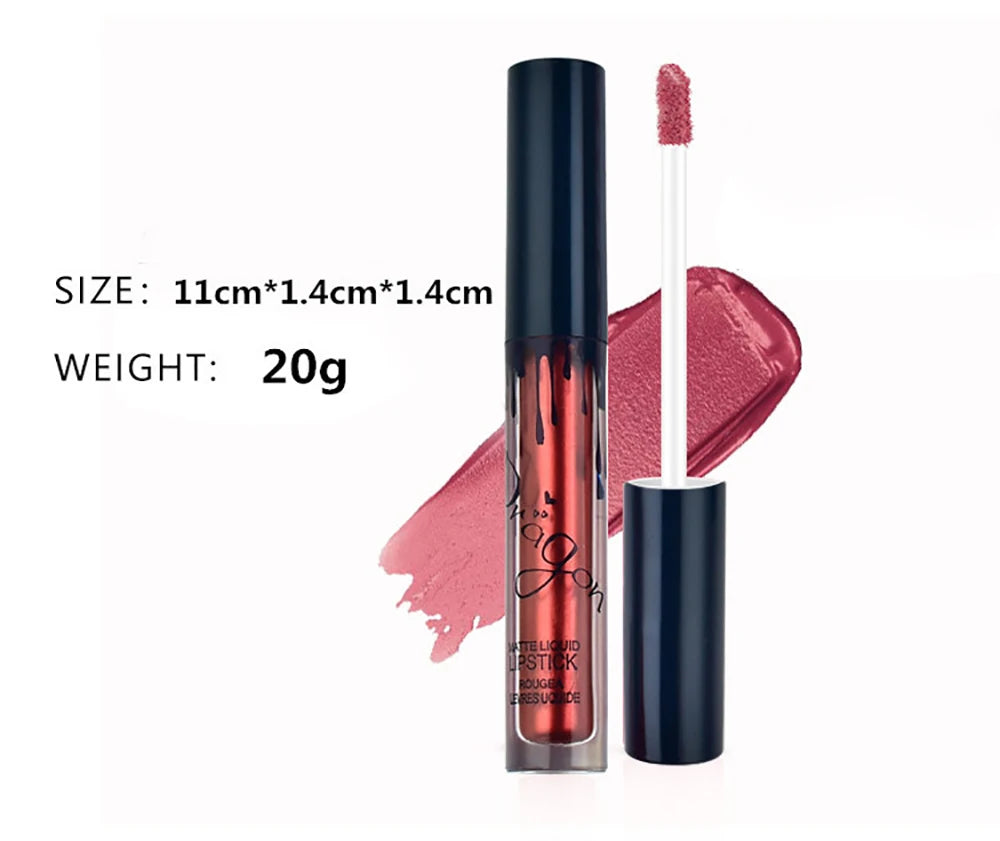 Nude Velvet Glitter Shimmer Matte Liquid Lipstick Makeup Waterproof Long Lasting Sexy Colorful Moist Lip Stick Make Up Women - Seprincess