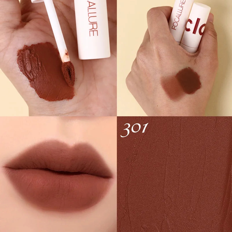 FOCALLURE Matte Lipstick Velvet Mist Lip Clay Not Dry Lip Cream 25 Color Nude Lip Stick Waterpoof Lip Cosmetic Makeup Wholesale