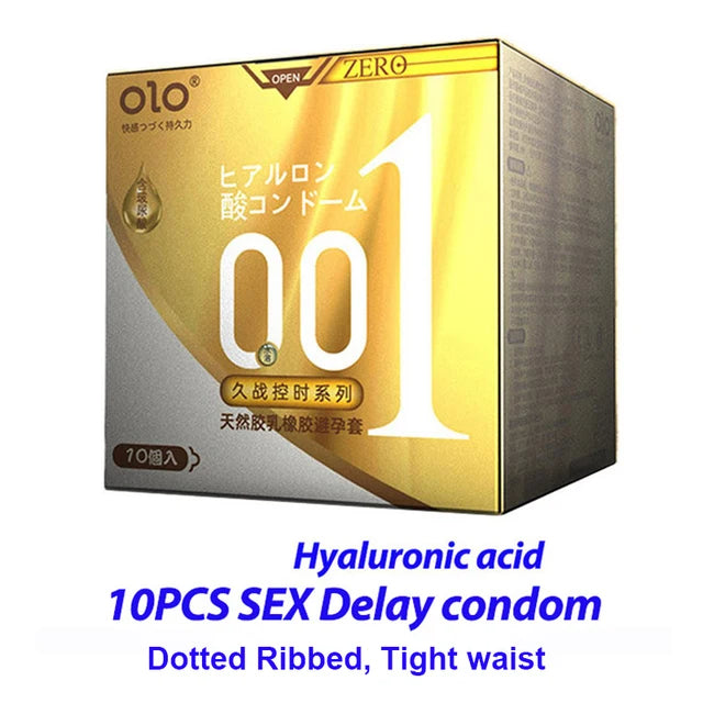 Super Ultra Thin Condoms For Men OLO Intimate Condone Good Sex Products Natural Rubber Latex Penis Sleeve long lasting  condom