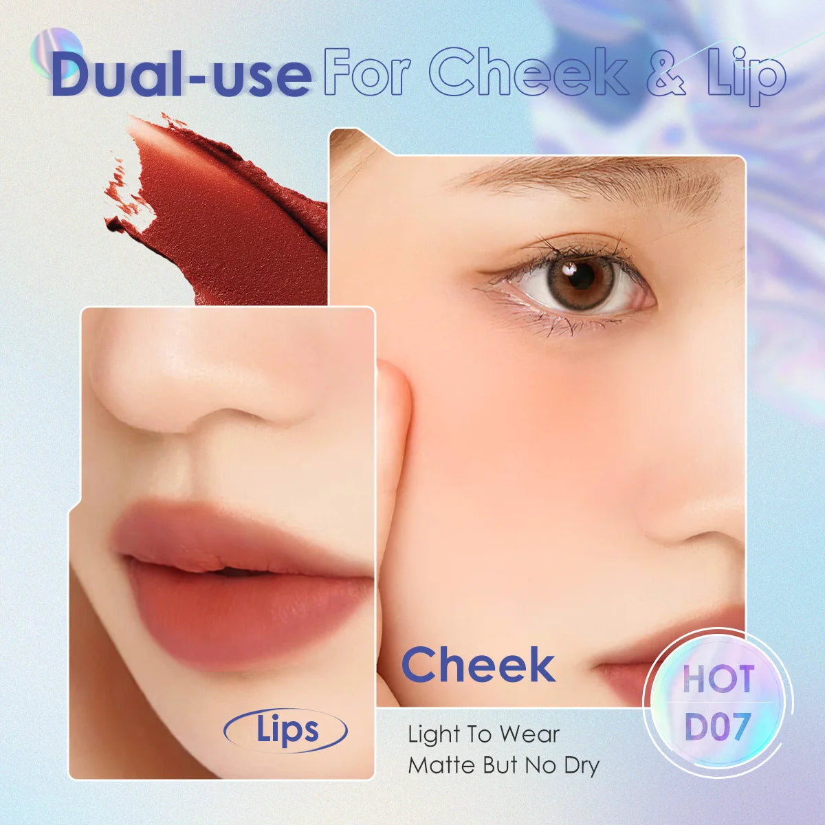 FOCALLURE 12 Colors Lip Cream Smooth Matte Lipstick Waterproof Long Lasting Moist Lip Cheek Dual-Use Women Beauty Cosmetic - Seprincess