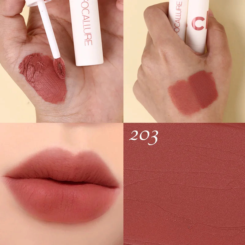 FOCALLURE Matte Lipstick Velvet Mist Lip Clay Not Dry Lip Cream 25 Color Nude Lip Stick Waterpoof Lip Cosmetic Makeup Wholesale