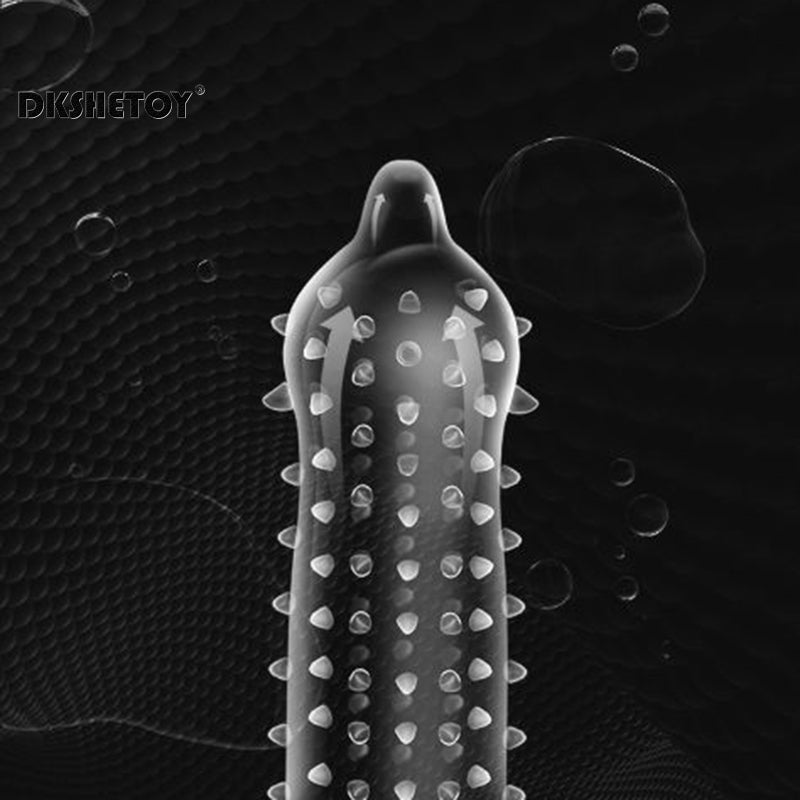 Big Dotted Condoms for men delay ejaculation Natural Latex spike Dot penis sleeve condom presevative sex toys for Adults 18+ - Seprincess