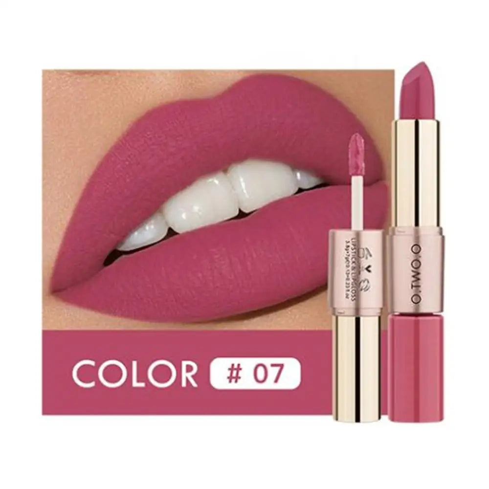 O.TWO.O 12 Colors Makeup Lipstick Lip Gloss Sexy Red Lip Stick Waterproof Moisture Lips Cosmetics Matte Lipsticks - Seprincess