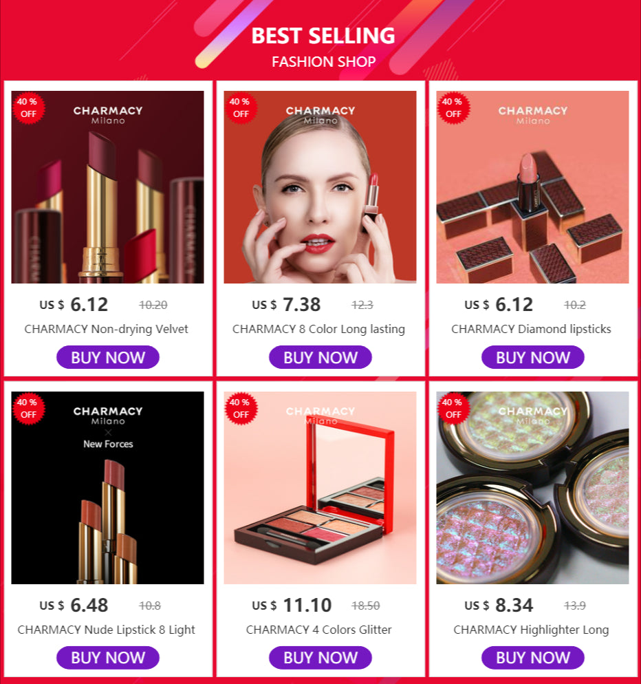 CHARMACY Waterproof Durable Easy To Wear Lipstick Natural Matte Red Velvet Lip Stick Lip Coloring Makeup Women Beauty Cosmetics - Seprincess