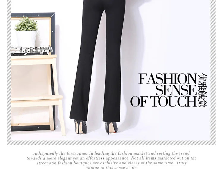 Summer stlye women office work pants High stretch cotton ladies straight pants  female High Waist trousers clothes S-XXXL 4XL