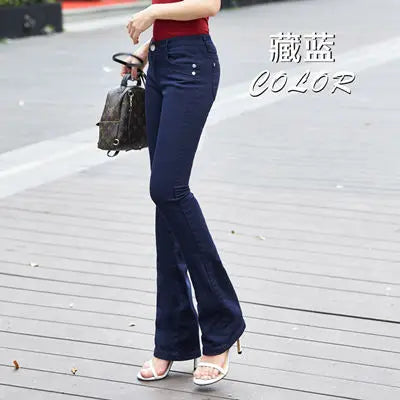 Spring and autumn new pants Slim fashion pants candy color elastic trousers large size leisure micro Flare Pants TB7805