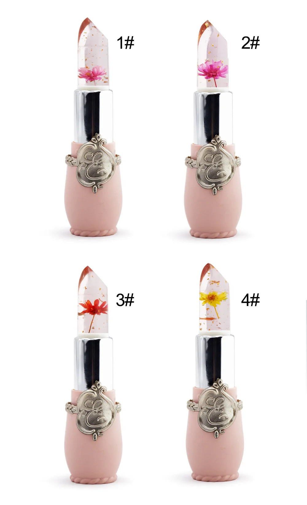 Waterproof Flower LipStick Jelly Flower Transparent Color Changing Lipstick Long Lasting 6 Colors Flower Lipsticks Lip balm - Seprincess