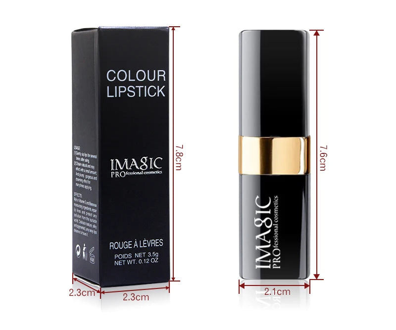 IMAGIC Lipstick Moisturizer Lips Smooth Lip Stick Long Lasting Charming Lip Lipstick Cosmetic Beauty Makeup 12 Colors - Seprincess