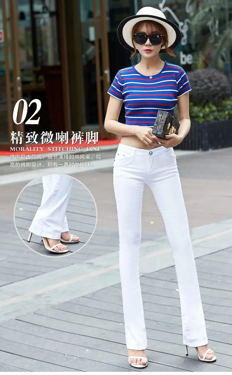 Spring and autumn new pants Slim fashion pants candy color elastic trousers large size leisure micro Flare Pants TB7805