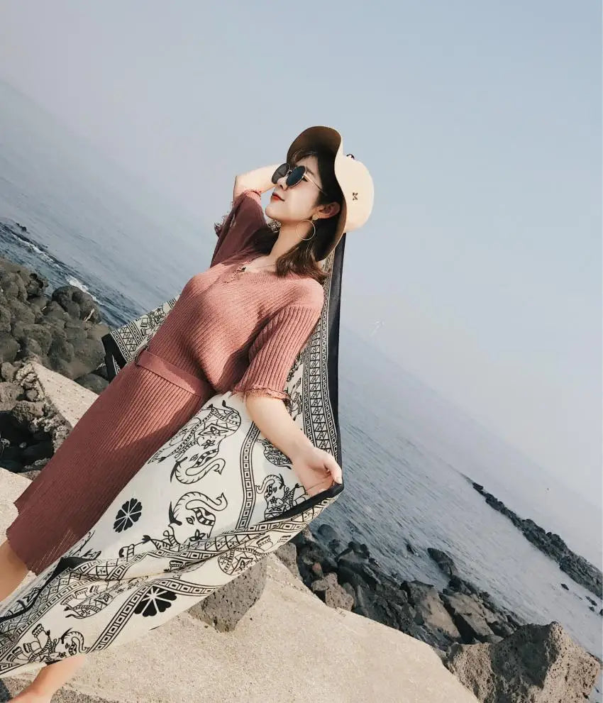 2018 New 90x180cm Twill cotton Pareo Beach Cover-Ups Women Large Beach Dress Bikini Bathing Swimwear Cover Up Sarong Wrap Scarf