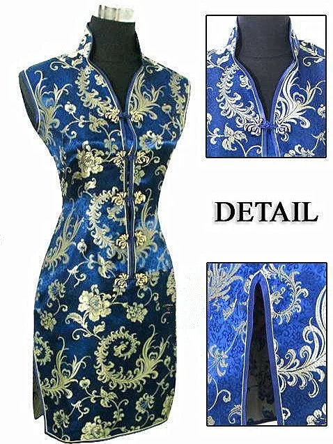 Promotion Purple Traditional Chinese Lady Silk Cheongsam Qipao Prom Club Dress Totem&Flower Size S M L XL XXL XXXL WC173 - Seprincess