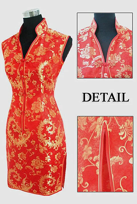 Promotion Purple Traditional Chinese Lady Silk Cheongsam Qipao Prom Club Dress Totem&Flower Size S M L XL XXL XXXL WC173 - Seprincess