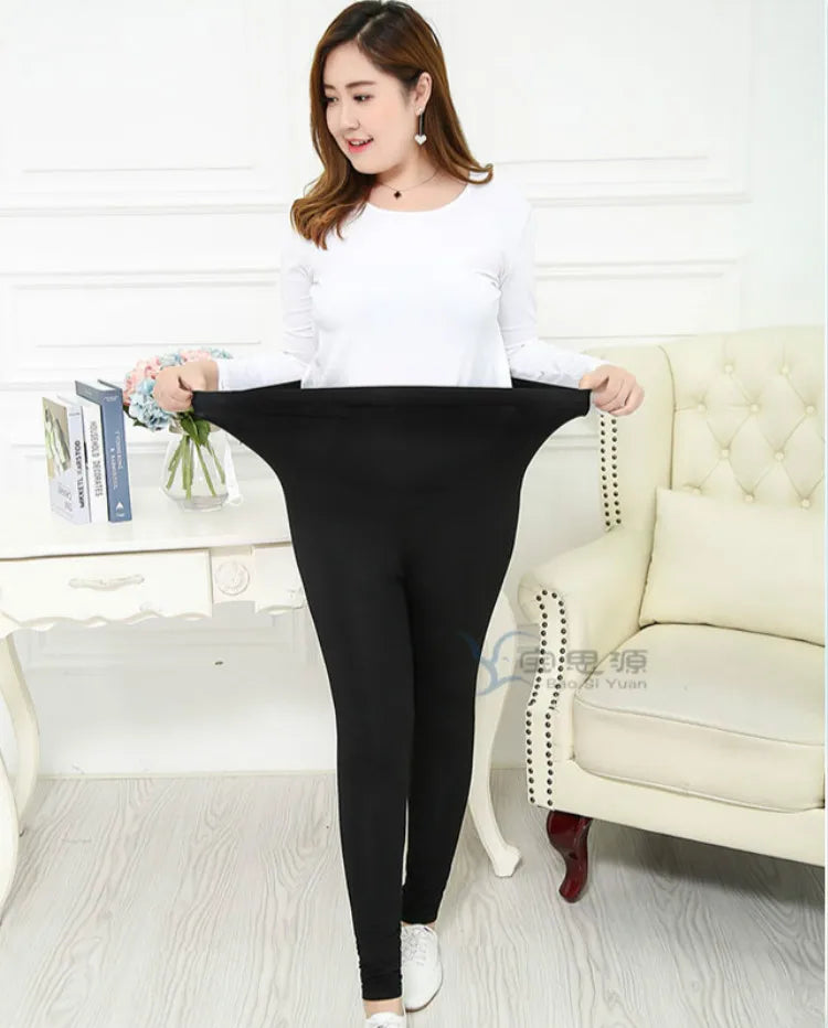 Extra Large Size 4XL/5XL Summer Modal Maternity Bottomed Pants High Elastic Soft Wear Throughout Pregnancy Maternity Clothing