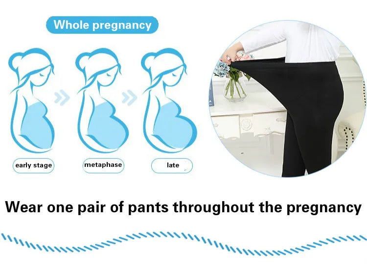 Extra Large Size 4XL/5XL Summer Modal Maternity Bottomed Pants High Elastic Soft Wear Throughout Pregnancy Maternity Clothing