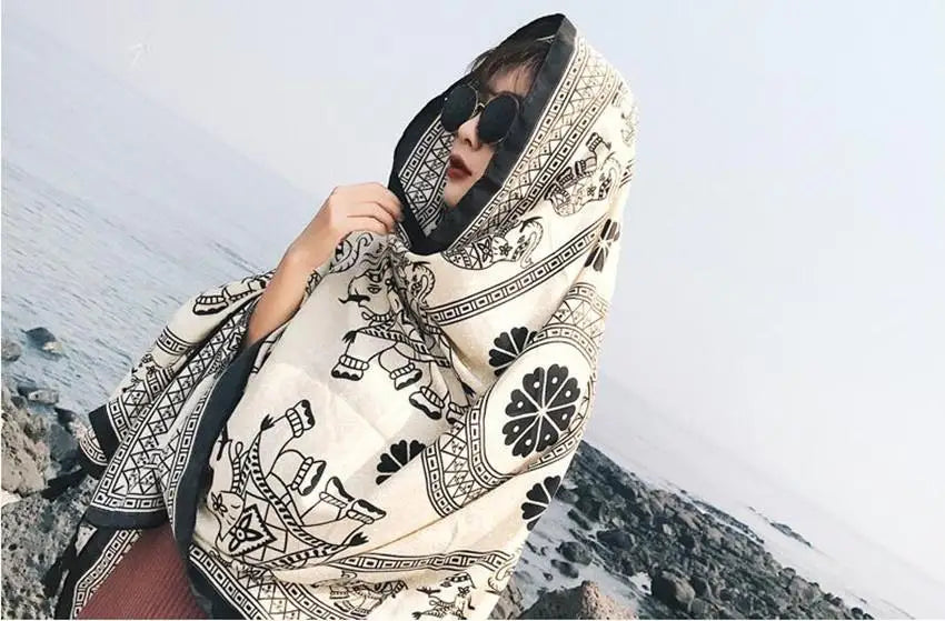 2018 New 90x180cm Twill cotton Pareo Beach Cover-Ups Women Large Beach Dress Bikini Bathing Swimwear Cover Up Sarong Wrap Scarf