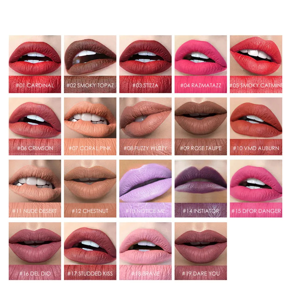 Wholesale FOCALLURE Matte Lipstick Pen Waterproof Long lasting Cosmetics Easy to Wear Lip stick Matte Lip Batom Makeup - Seprincess