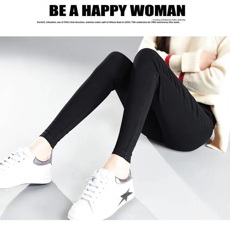 New Arrivals Fashion High Stretchy Women Pencil Jeans Skinny Pants High Wasit Female Slim Lady Pants Plus Size