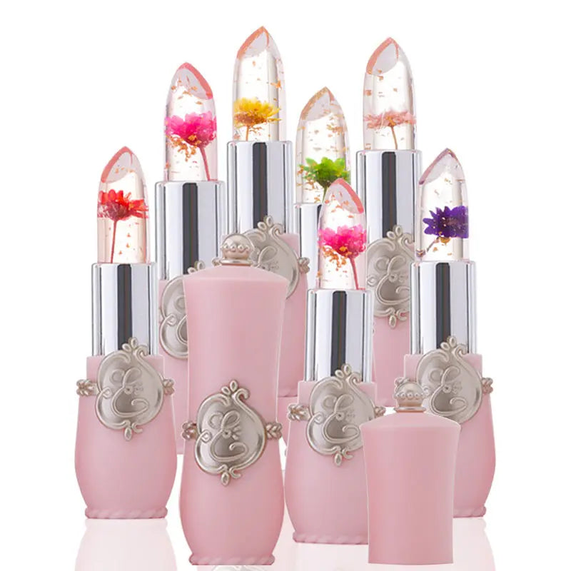 Waterproof Flower LipStick Jelly Flower Transparent Color Changing Lipstick Long Lasting 6 Colors Flower Lipsticks Lip balm - Seprincess