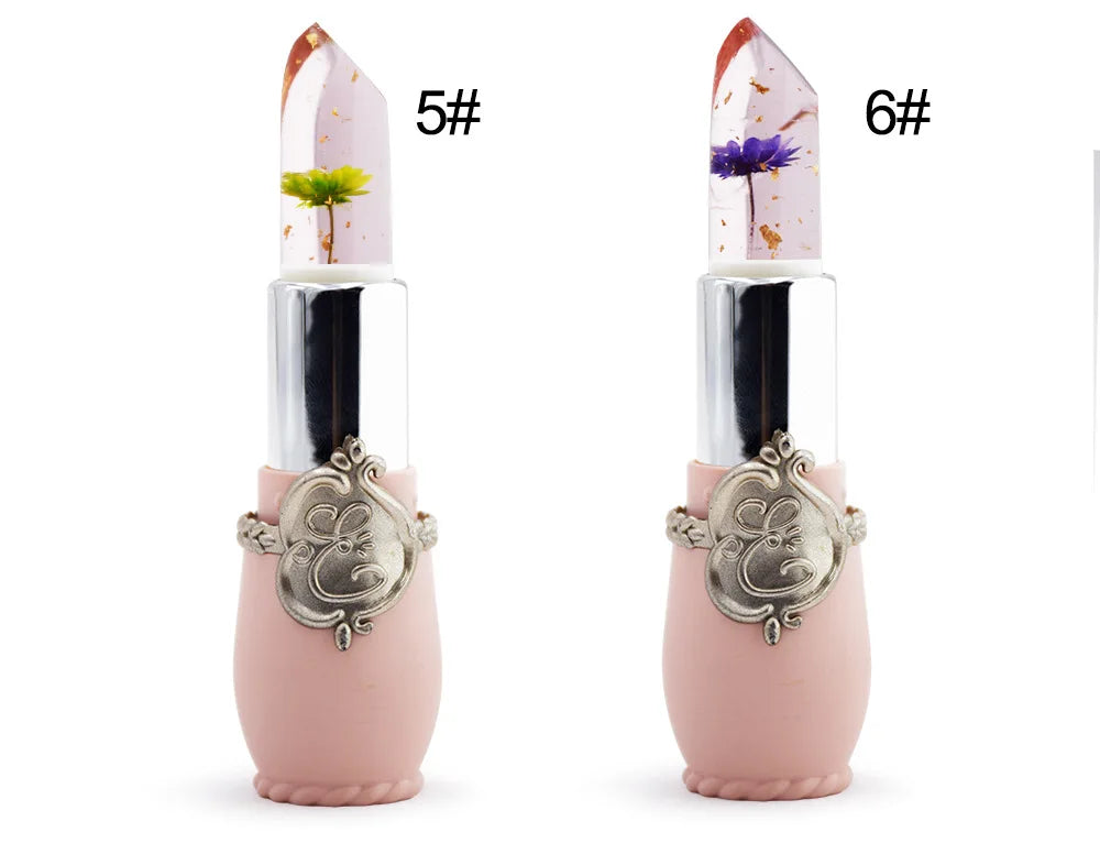 Waterproof Flower LipStick Jelly Flower Transparent Color Changing Lipstick Long Lasting 6 Colors Flower Lipsticks Lip balm - Seprincess