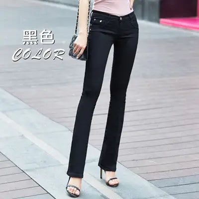 Spring and autumn new pants Slim fashion pants candy color elastic trousers large size leisure micro Flare Pants TB7805