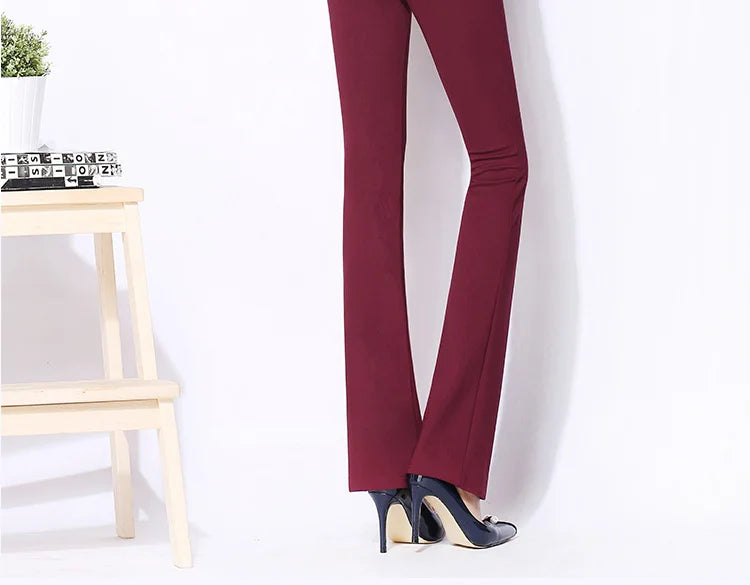 Summer stlye women office work pants High stretch cotton ladies straight pants  female High Waist trousers clothes S-XXXL 4XL