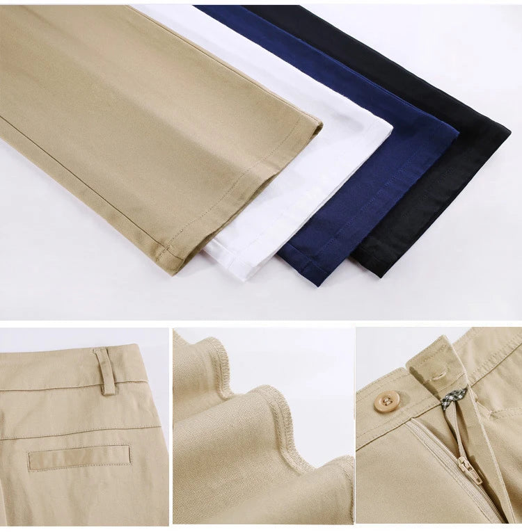 YUEY New Womens Spring Summer Trousers  Thin 100% Cotton Flared Pants Solid Color Casual Stretch S To 4XL Dropshiping