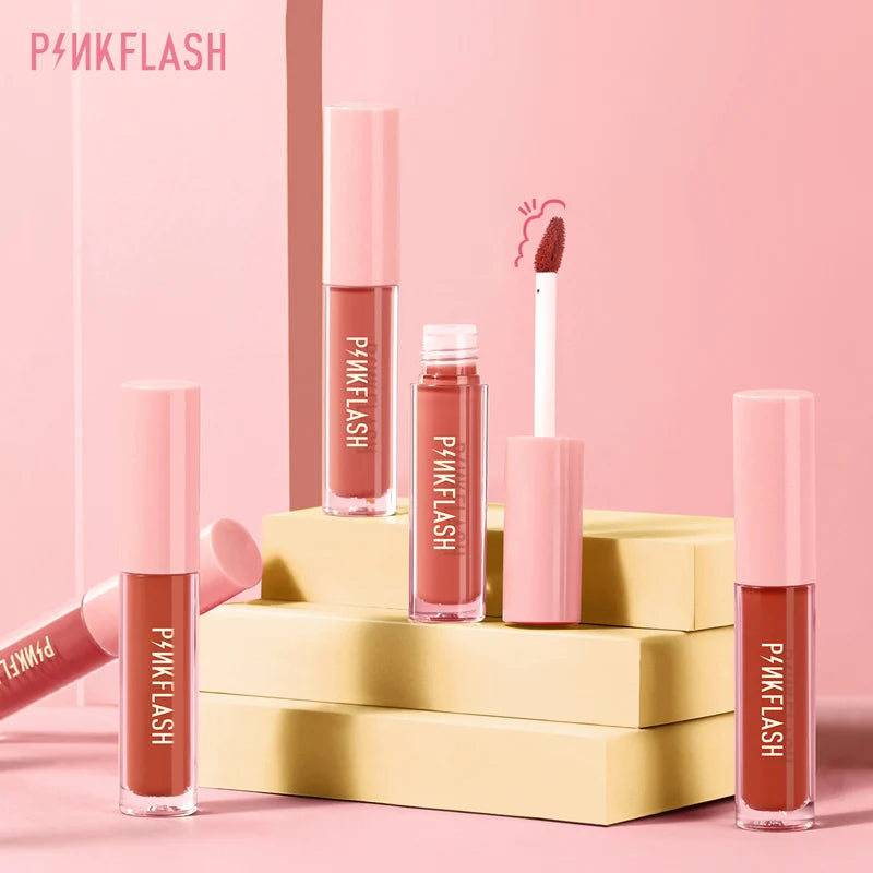 PINKFLASH Wholesale Matte Lipstick Soft Red Nude Pink Melting Lip Cream Waterproof Makeup Lipgloss Not Fade Lip Mud Lip Tint - Seprincess