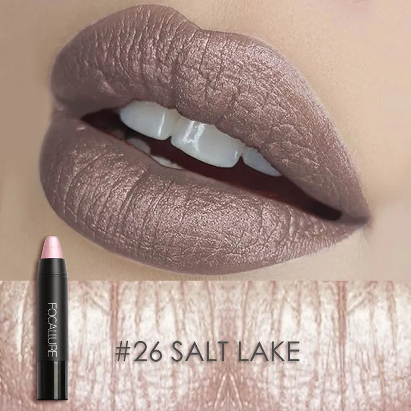 FOCALLURE Nude Velvet Matte Lipstick Waterproof Long-lasting Rendering Non-stick Sexy Lipbalm Lip Pencil Women Cosmetics Makeup - Seprincess