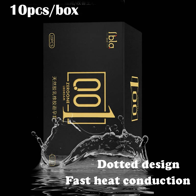 Hyaluronic Acid 0.01 Ultra Thin Condom For Long Sex ICE Fire Delay Condoms Safe Penis Sleeve Sex Toys Contraception For Adult 18