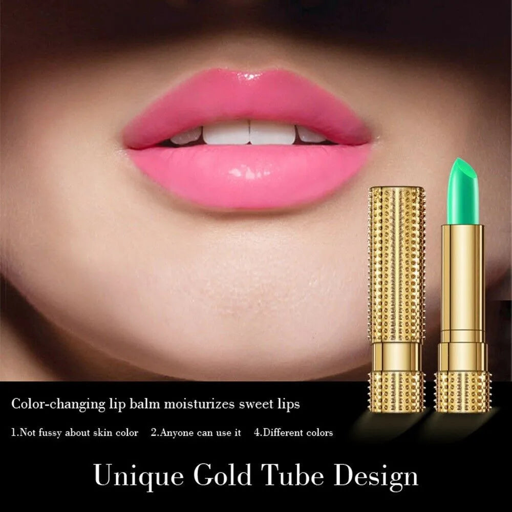 1 Pcs Aloe Vera Magic Lip Balm Color Change Natural Moisture Lipstick Temperature Nutritious Safe Ingredients Care Makeup Lips - Seprincess