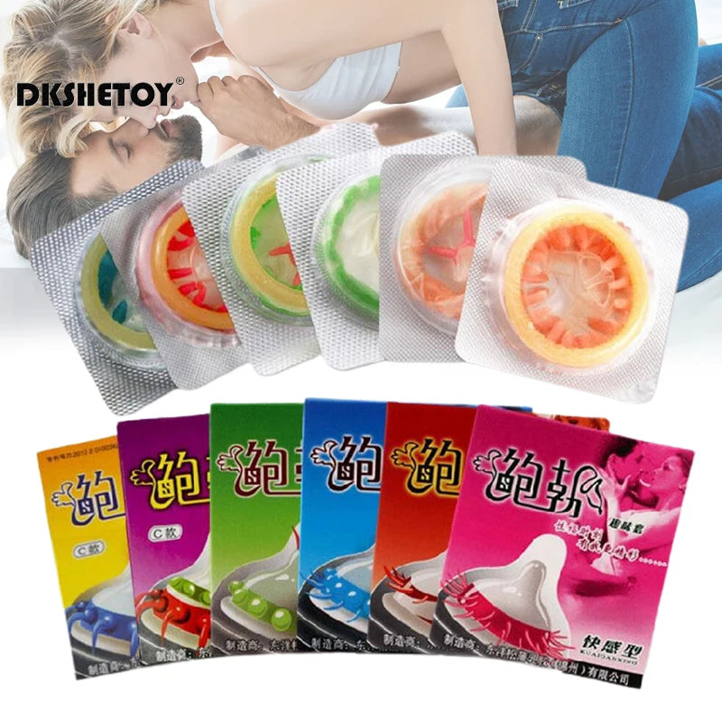 Spike Condoms for men long sex G-spot Vaginal Stimulation penis sleeve Erotic Dotted Condom with tendrils toys for adults 18 - Seprincess