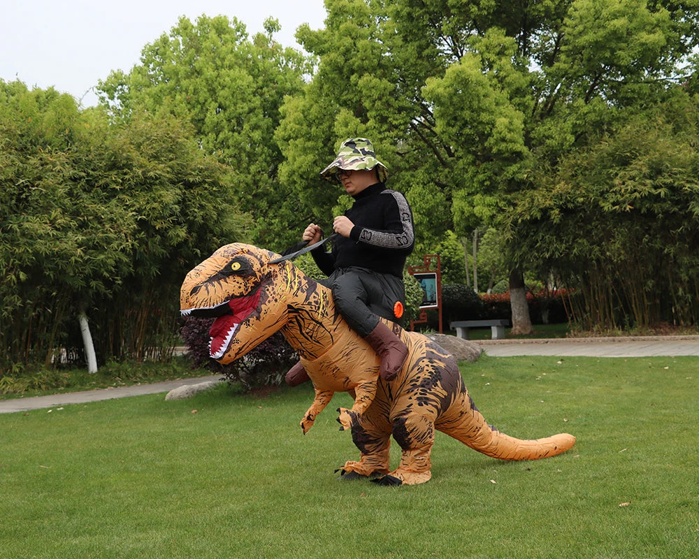 T-REX Monster Inflatable Costume Blow Up Cosplay Dinosaur Clothing Carnival Halloween Christma Dress For Man Woman Party Show - Seprincess