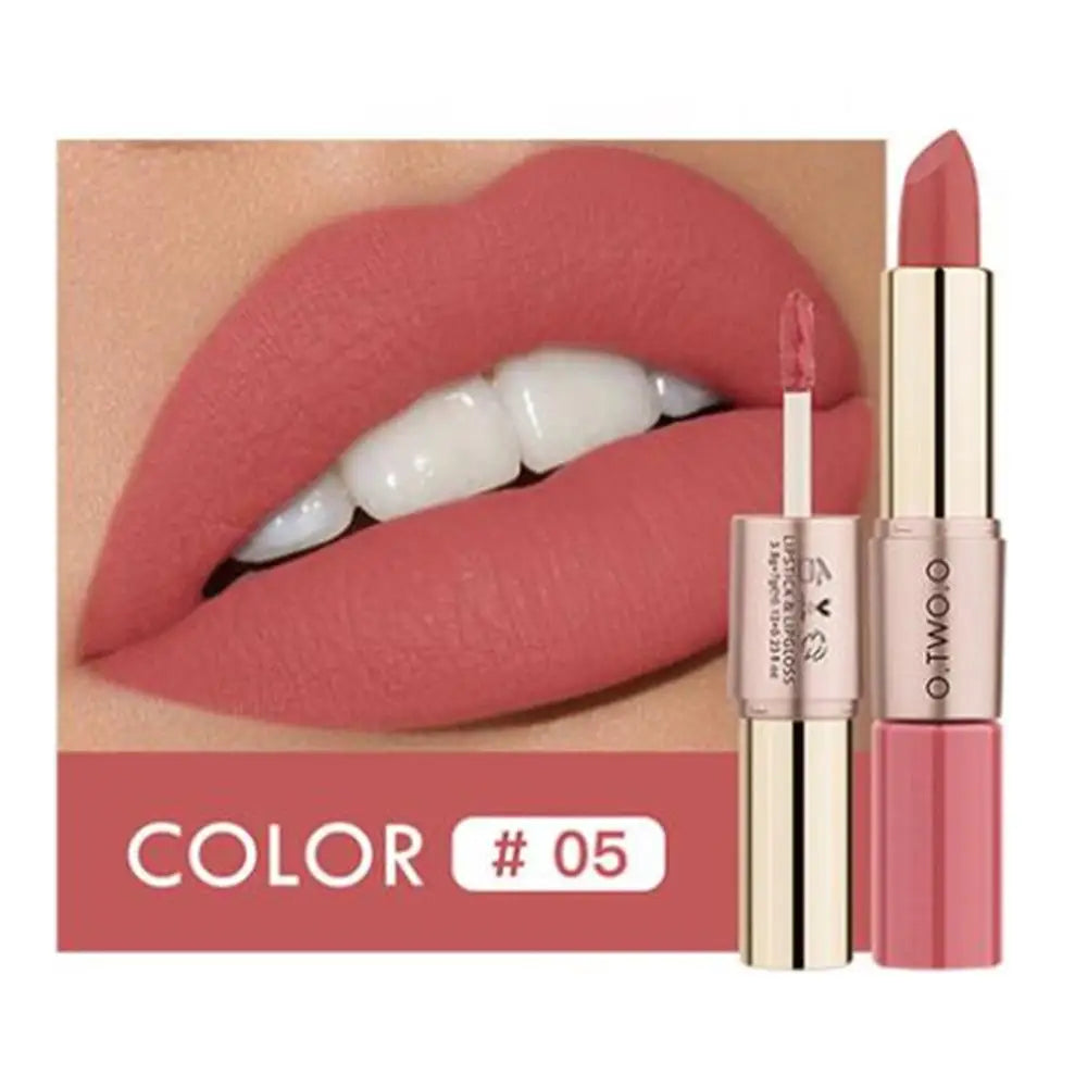 O.TWO.O 12 Colors Makeup Lipstick Lip Gloss Sexy Red Lip Stick Waterproof Moisture Lips Cosmetics Matte Lipsticks - Seprincess