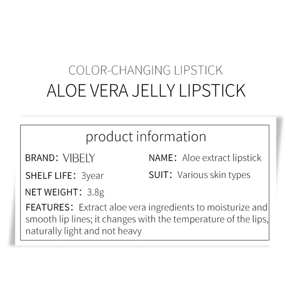 VIBELY New 7 Color Color Mood Changing Lip Balm Natural Aloe Vera Lipstick Long Lasting Moisturizing Makeup Cosmetics for Women - Seprincess