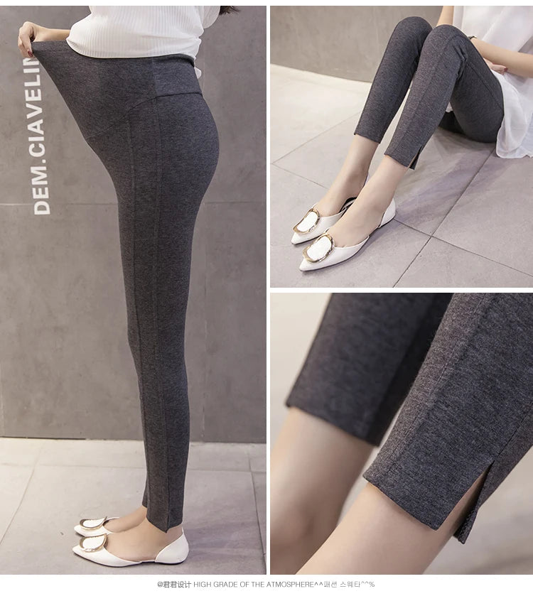 Winter Thicken Warm Cotton Plus Velvet Maternity Legging Thermal Fleece Pencil Pants for Pregnant Women Casual Pregnancy