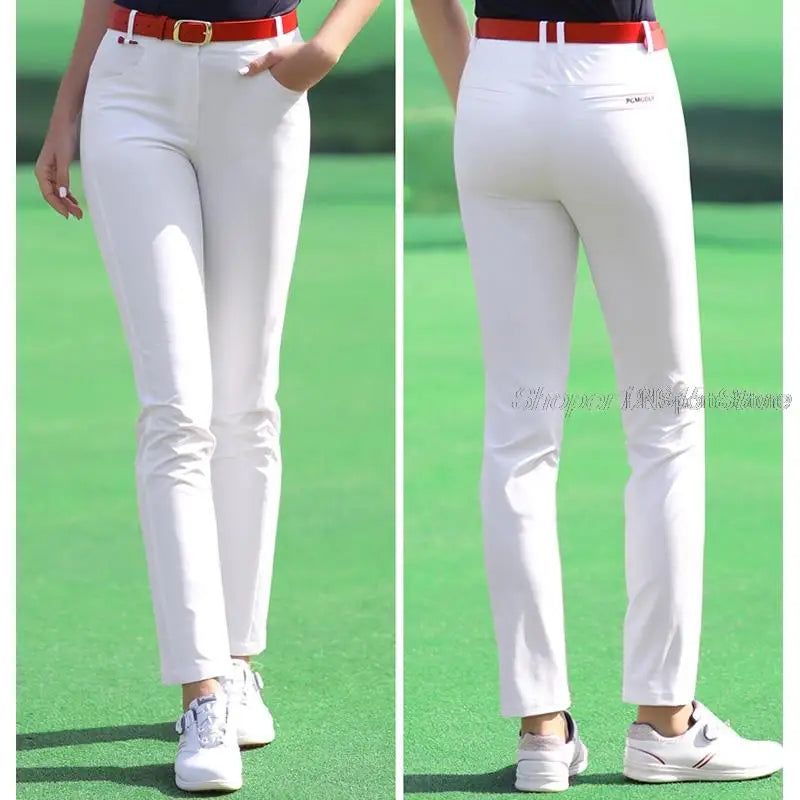 Golf Pants For Women Ladies Spring Golfer Clothing Slim Breathable High Elastic Pants Female Autumn Quick-Dry Golf Trouser XS-XL