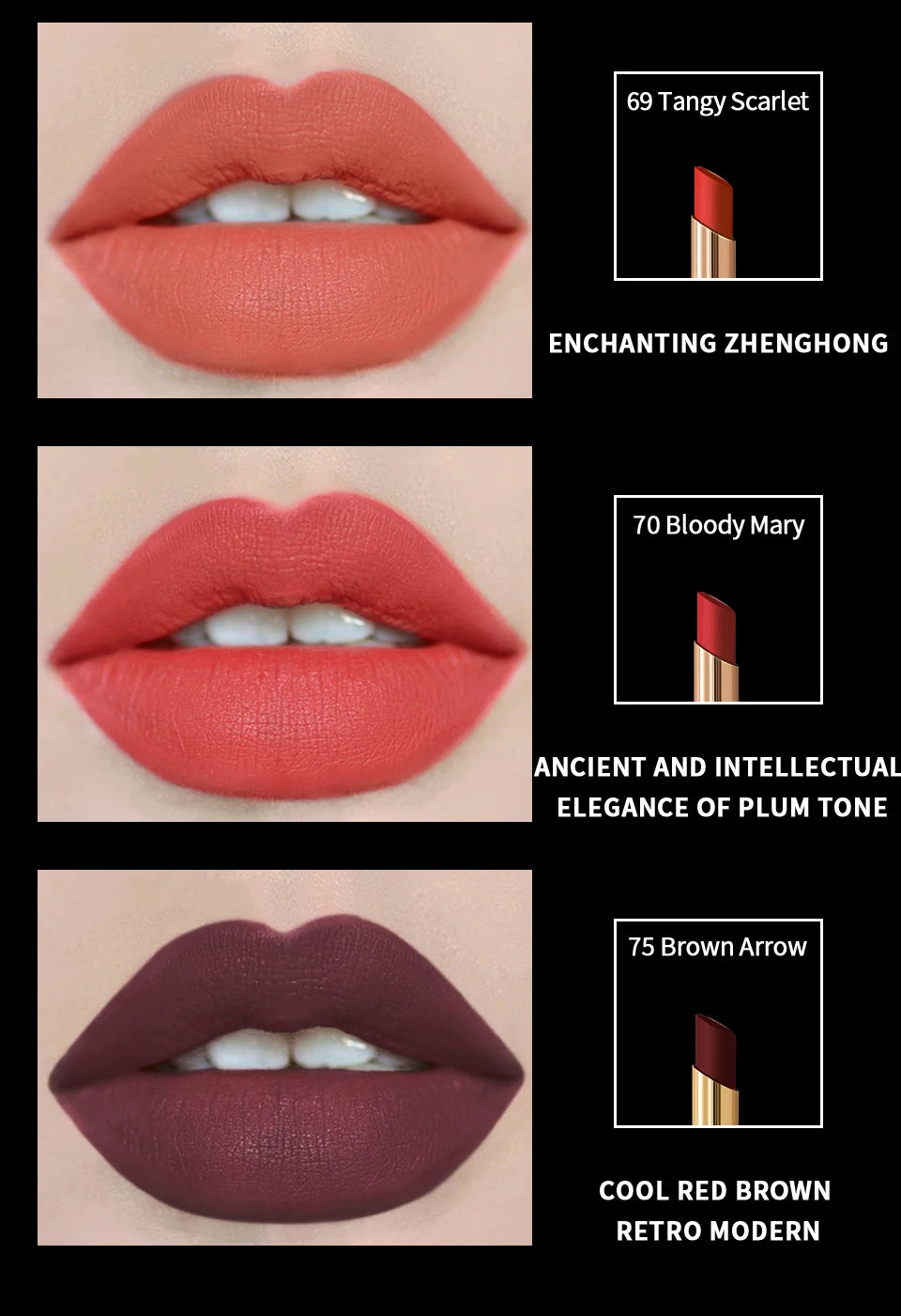 CHARMACY New Colors Waterproof Velvet Lipstick Easy To Wear Water-resistant Lip Stick Long-Lasting Matte Lip Makeup Cosmetic - Seprincess