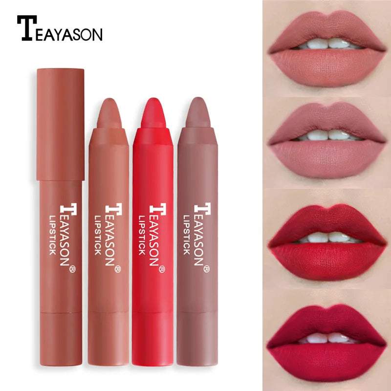 12 Colors Matte Lipsticks Waterproof Matte Lipstick Lip Sticks Cosmetic Easy To Wear Matte Batom Makeup Lipstick Sexy Gift - Seprincess