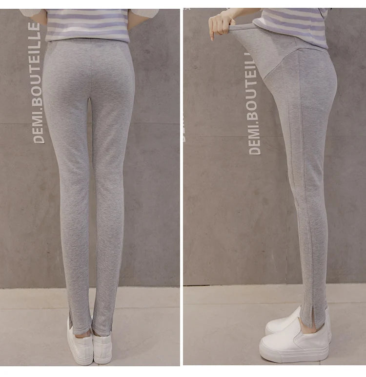 Winter Thicken Warm Cotton Plus Velvet Maternity Legging Thermal Fleece Pencil Pants for Pregnant Women Casual Pregnancy