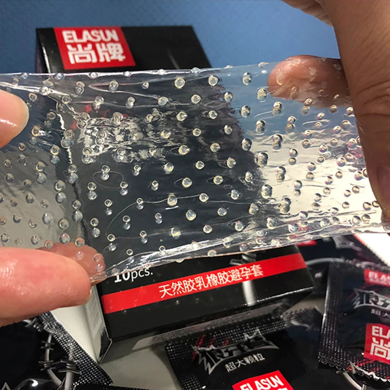 Super Dotted Large Spiked Condom Sex Toys Adult Supplies Natural Rubber Special Condoms Lubricated Penis Sleeve Sex Shop For Men - Seprincess