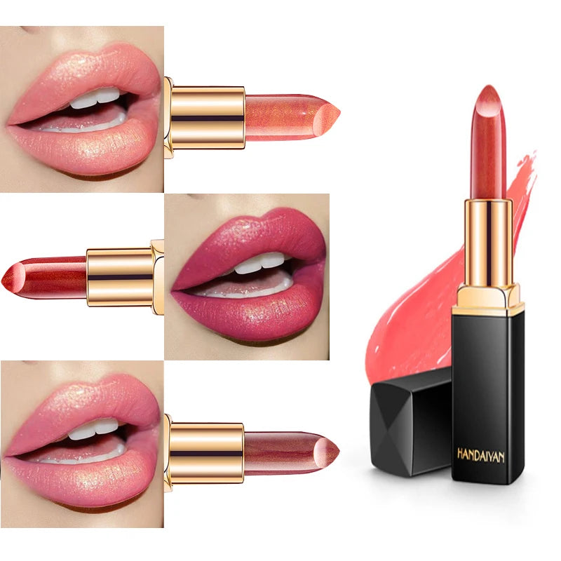 Mermaid Moisturizing Lipstick 9 Colors Waterproof Long Lasting Pigment Nude Pink Shimmer Lipstick Luxury Women Makeup Cosmetics - Seprincess