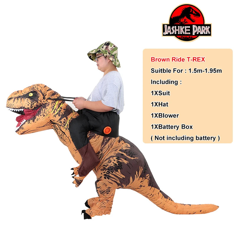 T-REX Monster Inflatable Costume Blow Up Cosplay Dinosaur Clothing Carnival Halloween Christma Dress For Man Woman Party Show - Seprincess